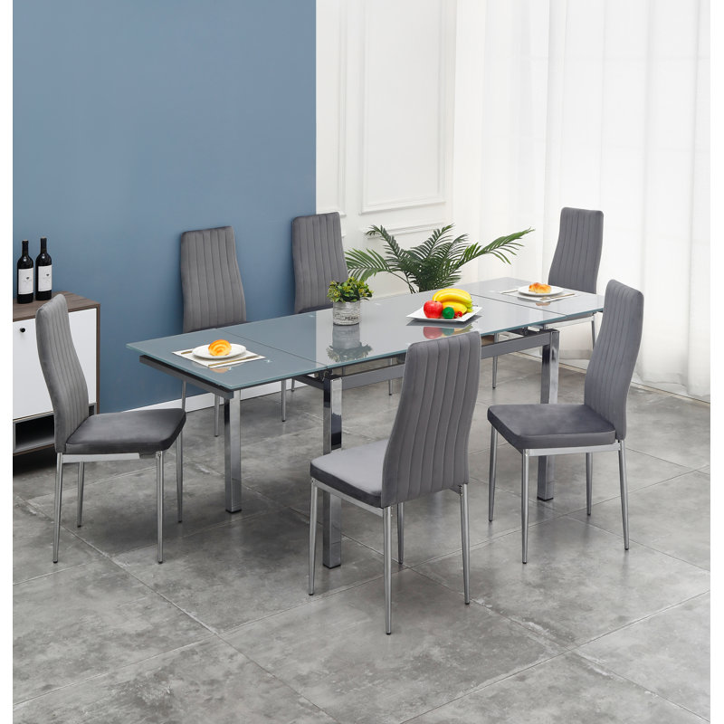 Amersfoort Dining Set, Grey, Black