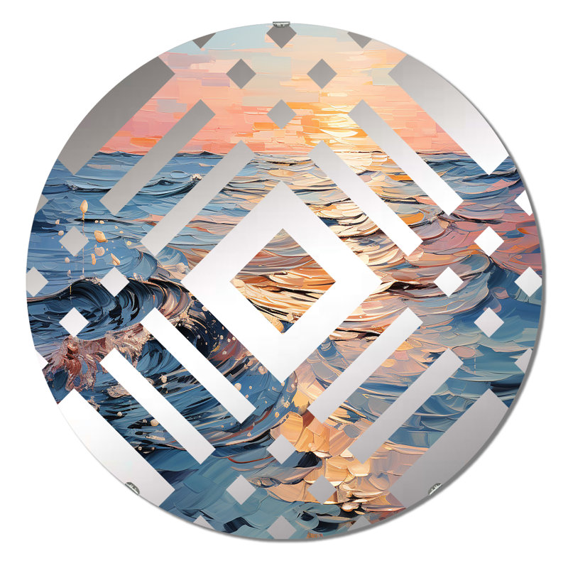 Gricell - Miroir décoratif diamant, 31,4 po x 31,4 po
