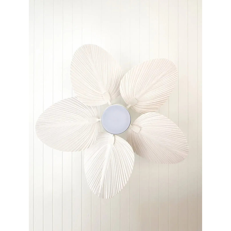 Lucci Air Lusten 52in 5-Blades DC Indoor/Outdoor Ceiling Fan with Remote Control and Light, White