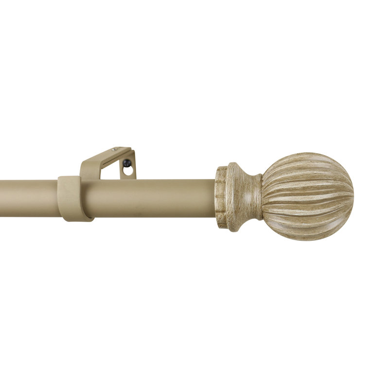 Tringle à rideaux simple réglable Claymore, l 84 po x p 6,75 po, Cottage