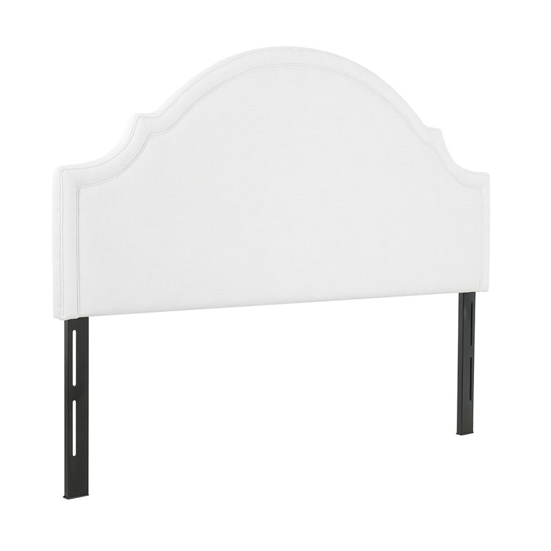 Crantor Upholstered Headboard, Queen, Anique White Woven