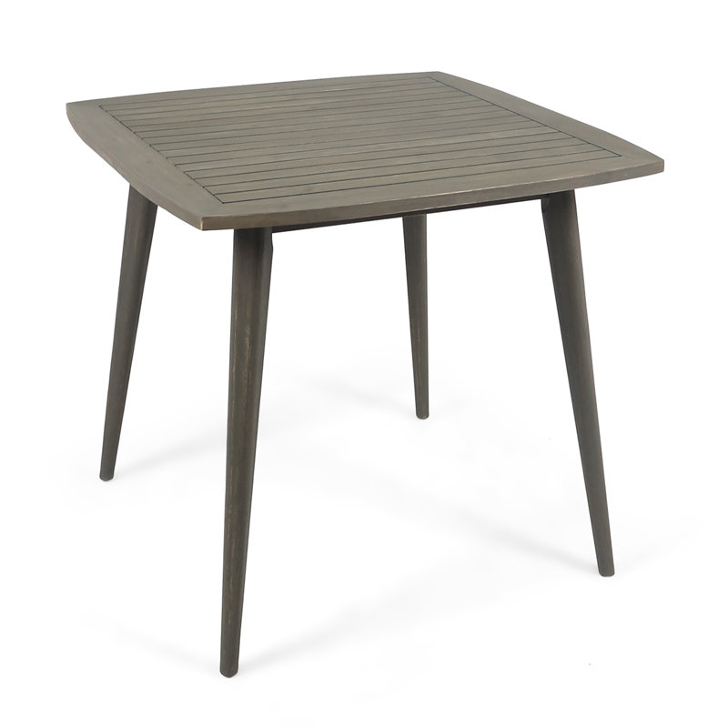 Table de salle à manger en bois massif Oxendine, gris