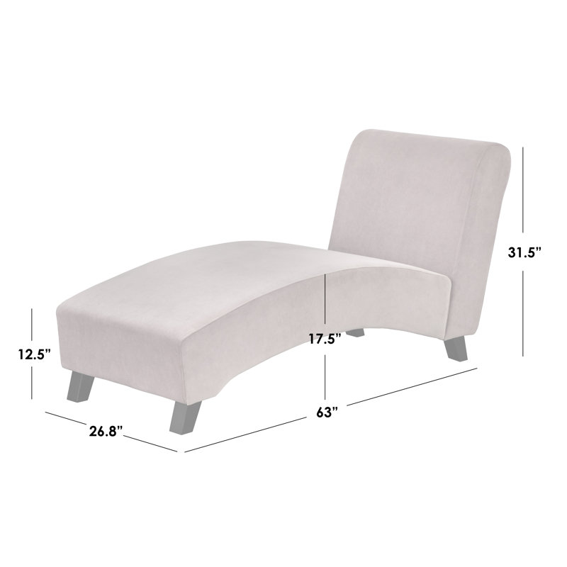 Lozko Velvet Chaise Lounge, Dusty Rose