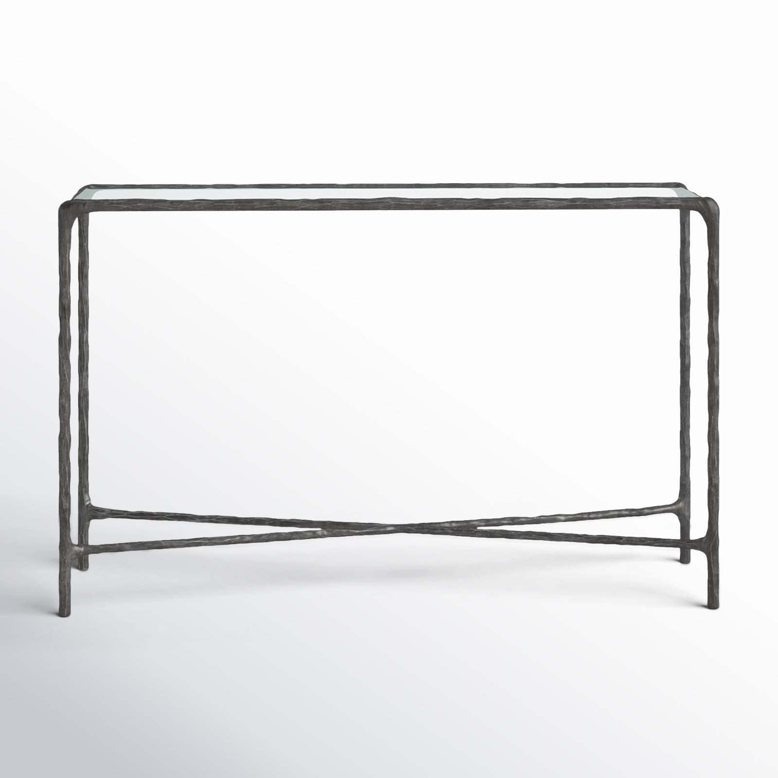 Evelynn 48'' Console Table, Clear, Black