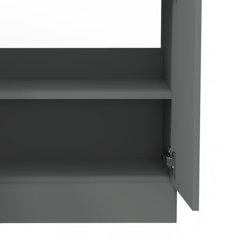 Novisha 500mm Single Bathroom Vanity with Drop In Ceramic Basin, Grey