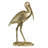 Crane Figurine, Gold Finish