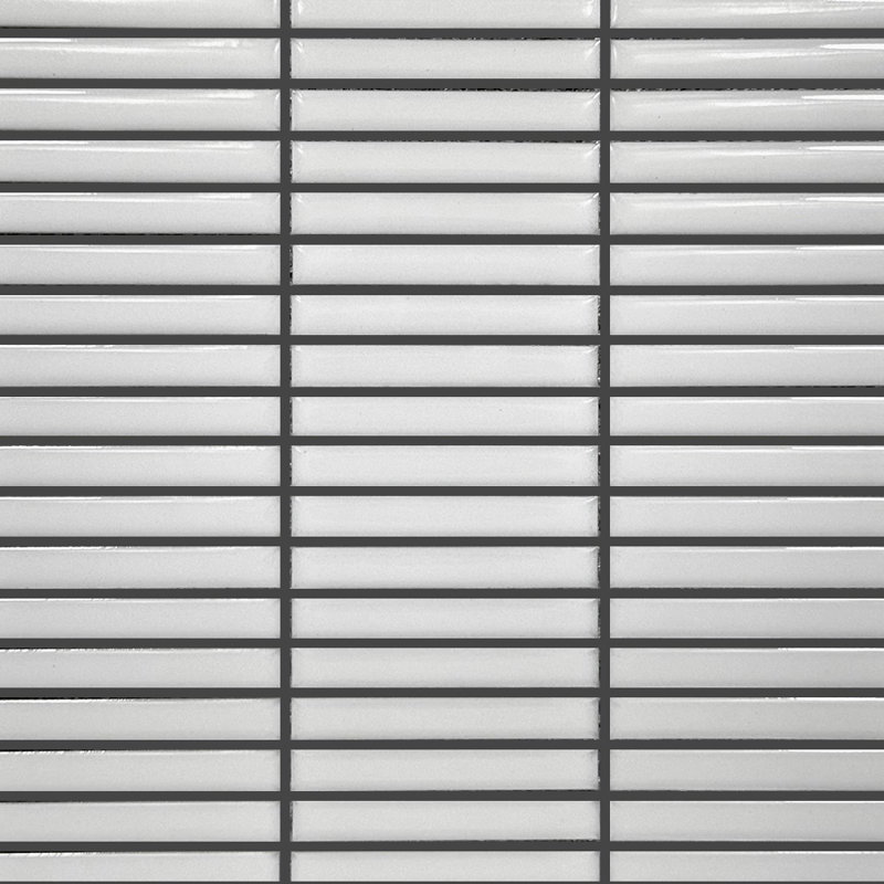 Sticks Porcelain 0.5x4 Mosaic, White