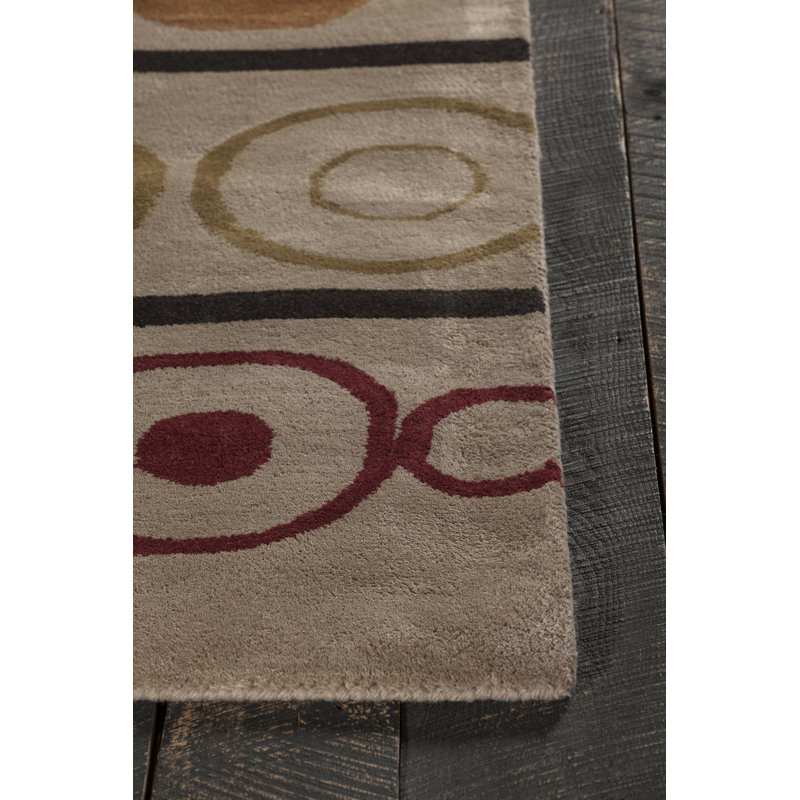 Performance Wool Geometric Indoor Rug, Round 7'9"