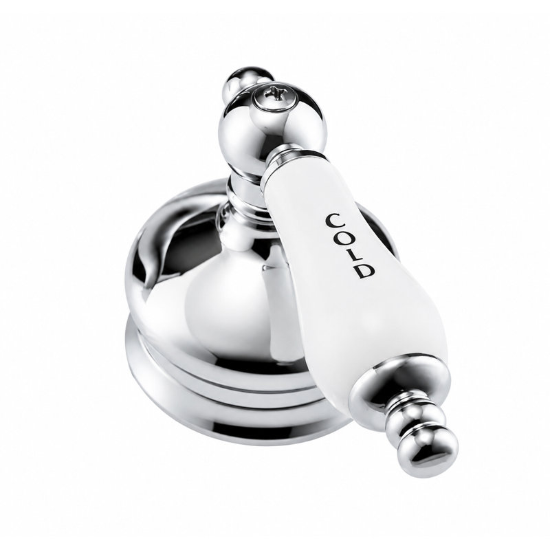 2-handle Bathroom Faucet with Drain Assembly, Chrome