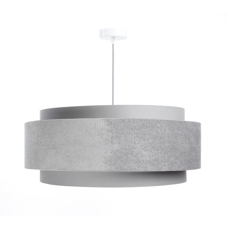 Ammann 1 - Light Natural Geometric Pendant, White, Grey