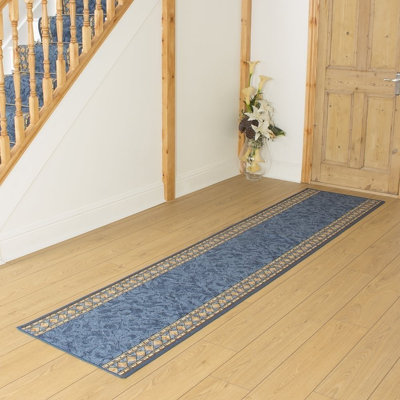 Cheops Looped/Hooked Blue Indoor Rug