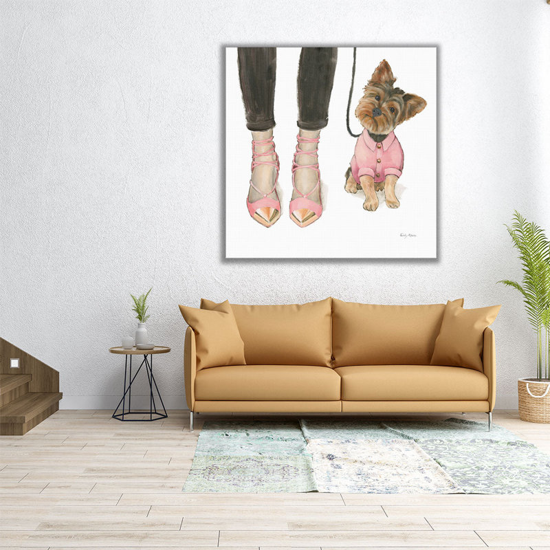 Furry Fashion Friends III - reproduction d'art sur toile, H 12 po x l 12 po