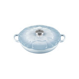 Le Creuset Enameled Cast Signature Petal Braiser, 2.25 Qt., Coastal Blue