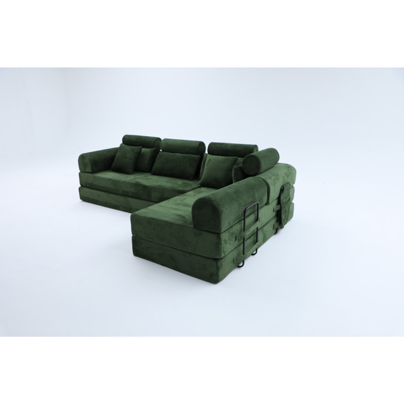 Canapé modulaire en L, Vert