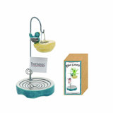 Transpac Dolomite 8 in. Multicolor Spring Hanging Bird And Nest Plant Keeper/Photo Holder