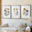 Pressed Flower Memories I - Impression personnalisée de qualité supérieure avec cadre mat - 3 pièces-117277484-117277481