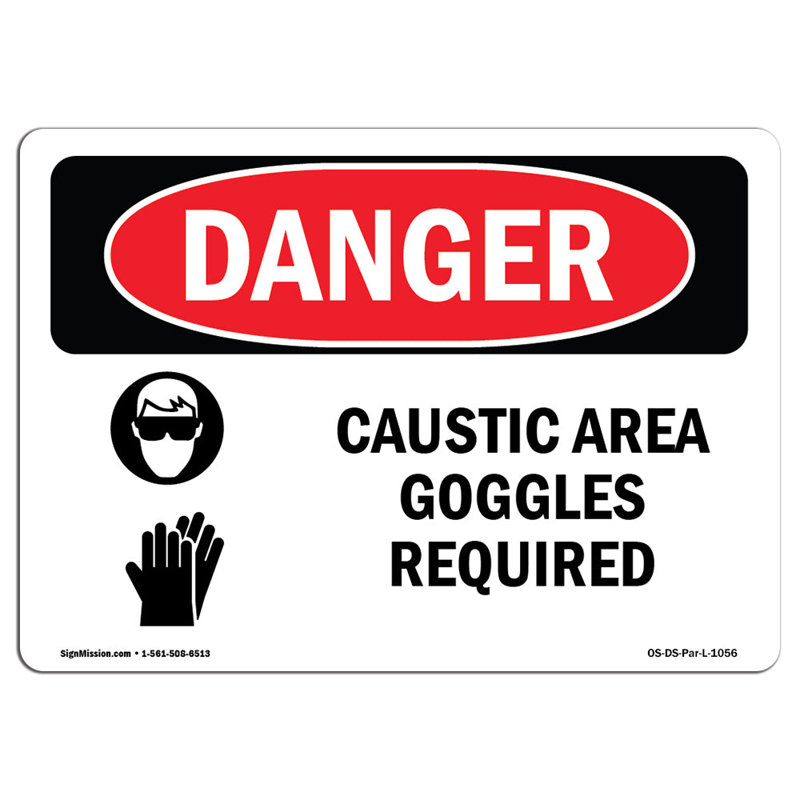 Danger Sign, 18" H x 24" W x 0.1" D