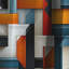 Red Industrial Matrix Cubic Reflections - Abstract Geometric Blackout Curtain - 1 Panels-107535396