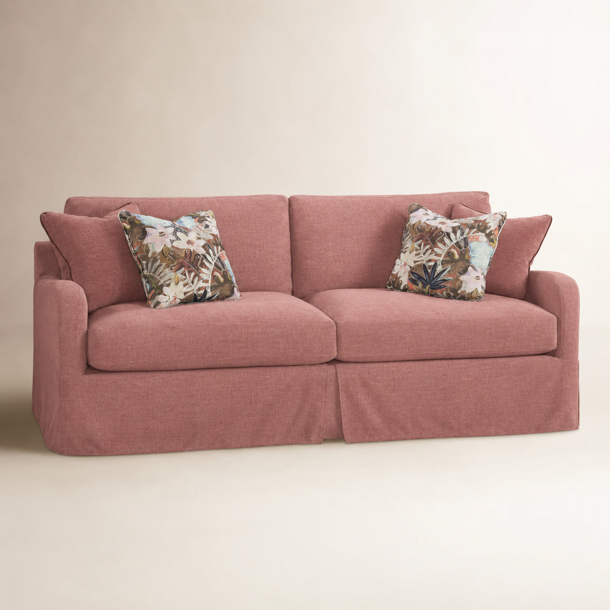 Jeanette 91'' Sofa, Dusty Rose