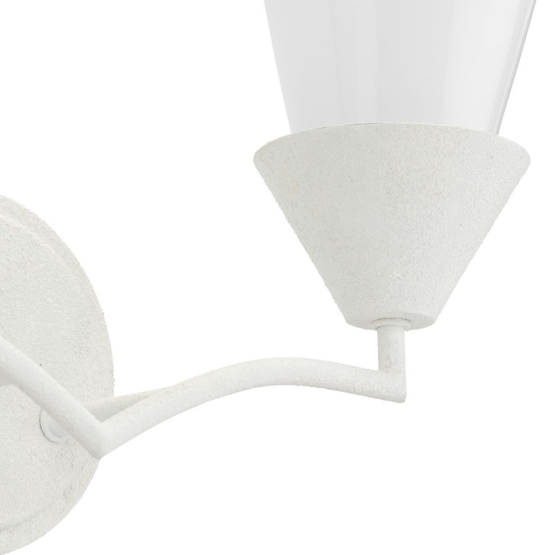 Two-Light Contemporary Vanity Light, White Plaster