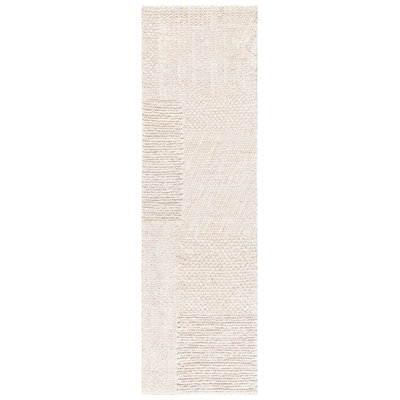 Kittanning Hand Woven Indian Hemp Cotton Rug in Ivory/Bleach