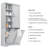 Manolica Storage Cabinet With Doors And Drawers, Tilt-Out Laundry Hamper, Multiple Storage Space, Freestanding Style, Open Shelve, Adjustable Shelf-302772531