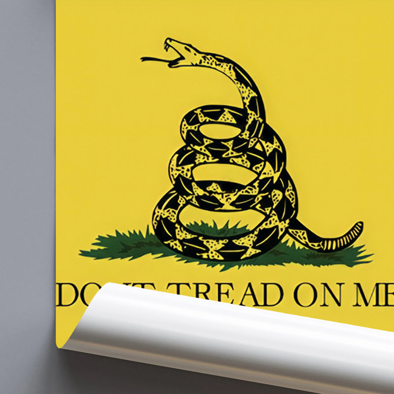  Officiellement sous licence Ne marchez pas sur moi - affiche d'art Gadsden - 24 x 36 po - reproduction décorative - papier affiche - prêt à encadrer