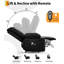 Fauteuil inclinable électrique Power Lift - chauffant et massant, fauteuil inclinable électrique en polyuréthane pour personnes âgées et à mobilité réduite, dossier et pieds réglables, fauteuil élévateur robuste pour personnes âgées