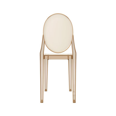 Techni Home Stackable Acrylic Ghost Event Chairs – Set Of 4 In Amber