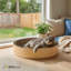 Lit rond à griffer pour chat, salon à griffes en carton, bol à chat réversible pour chats d'intérieur, planche à gratter durable pour chat, coussin de chaise à griffer pour chat, protecteur de meuble
