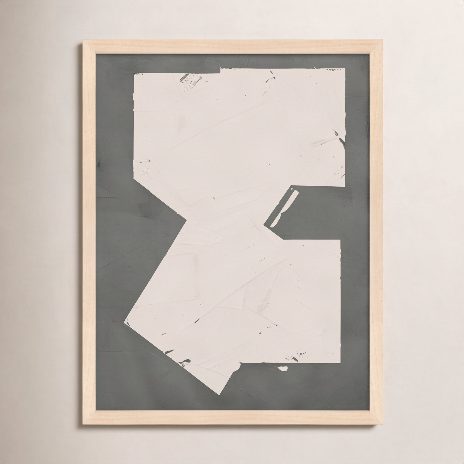 Equipoise In Greige III by Ivo Stoyanov, 20" W x 25" H, Cream