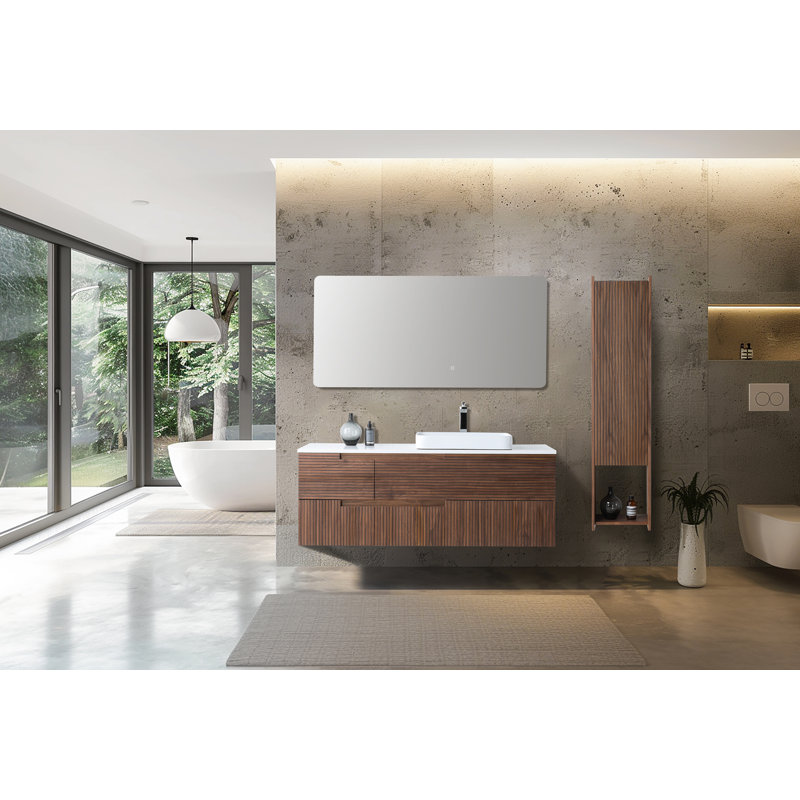 Vivt 13" Wall-Mounted Side Cabinet, Left