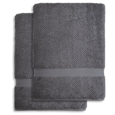Drap de bain en coton Herringbone