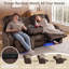 Ensemble de canapé inclinable en tissu de velours 2 pièces avec porte-gobelet de rangement et station de charge-132434973