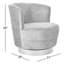Chaise d'appoint pivotante en velours Shebaka-57765233