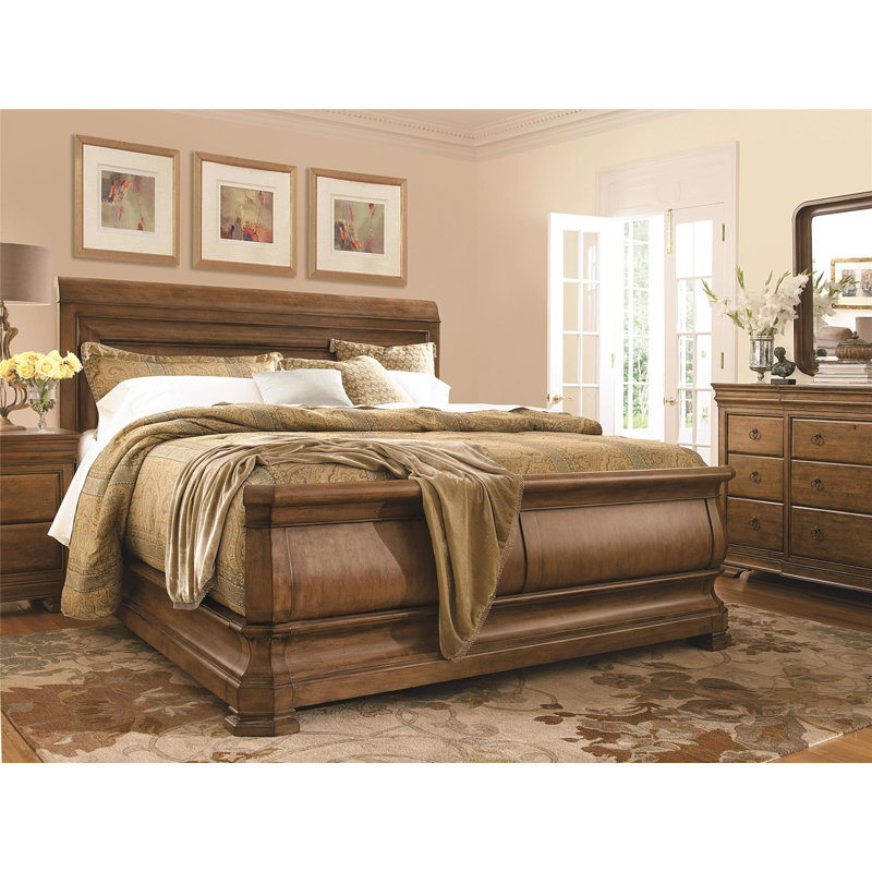Kaliyanna Solid Wood Sleigh Bed, California King