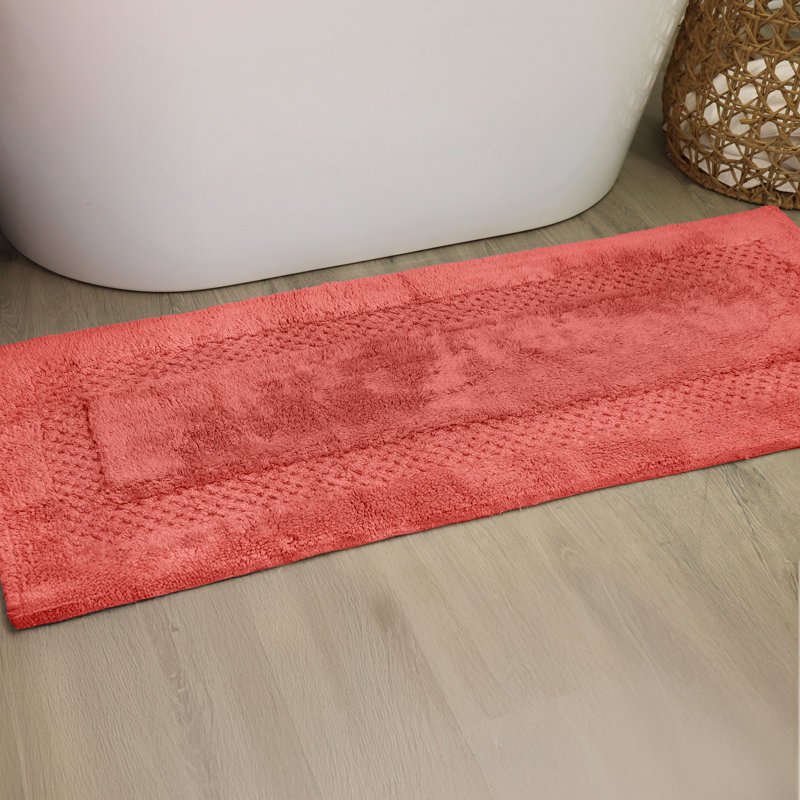 Tapis pour salle de bain Antigona, l 21 po x L 54 po, Corail