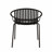 Set Of 2 Outdoor Patio Dining Chair, Stackable With Breathable Design, Modern Simple Art Style, Metal Legs And Plastic Backrest-1969636401