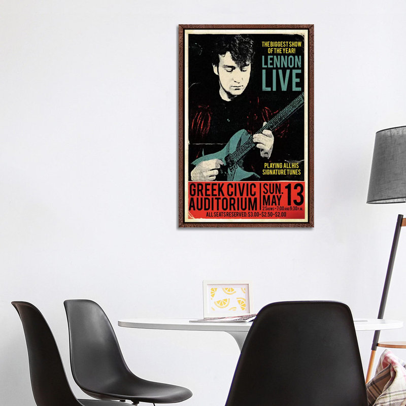John Lennon at the Greek Civic Auditorium by Radio Days - Graphic Art Print on Canvas, 101.6 cm H x 66.04 cm W