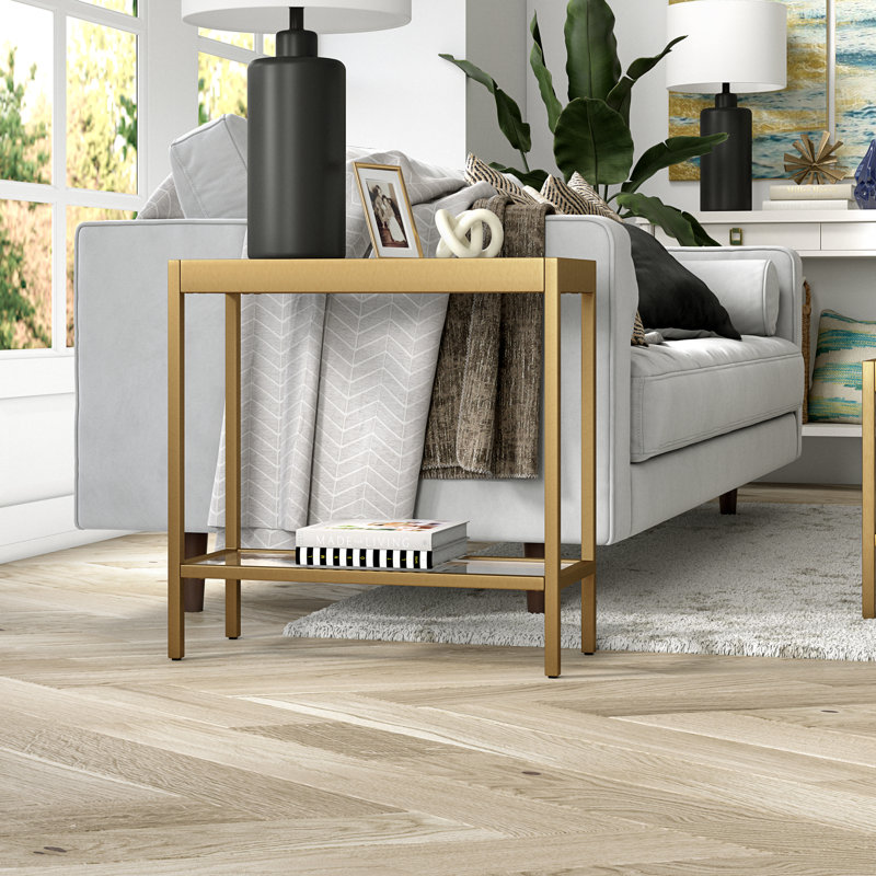 Alexis End Table, Brass