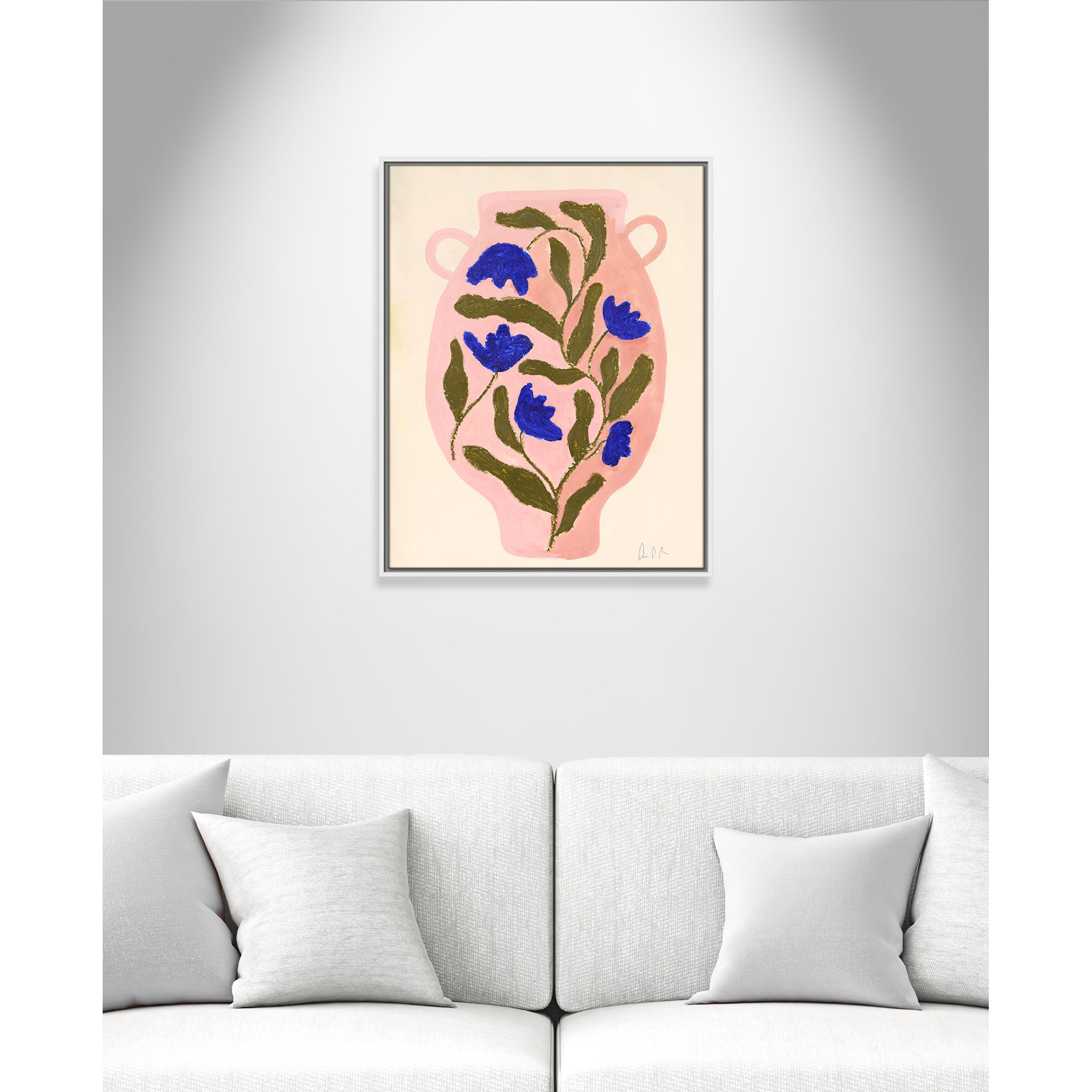 Vase No. 01 Print by Camilla Bergqvist, 29.5" H x 23.5" W, White