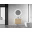 Meuble-lavabo de 24 po avec lavabo en céramique blanche, porte simple à fermeture en douceur, garniture en kd, contreplaqué, chêne américain - Design contemporain, salle de bain paisible, fonctionnement en douceur, meuble-lavabo avec rangement, silen