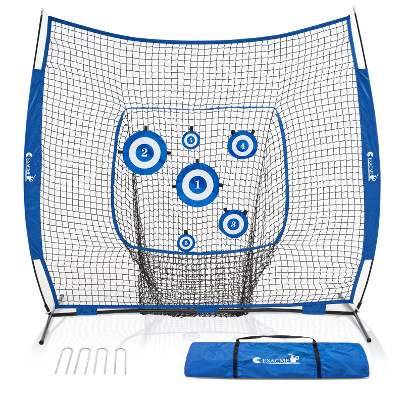 Exacme Foldable Baseball Net with Carrying Bag, 84" H x 84" W x 41.7" D