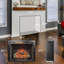 Foyer électrique à infrarouges 28 "à contrôle tactile, 5000 / heure, 4 couleurs de flamme, luminosité réglable, double protection, fixation murale ou encastrée 28 pouces, chaleur 1500W, flamme 3D réaliste,
