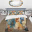 Ensemble de housse de couette Teal Orange Petal Mosaics II - Abstract Botanicals - Microfibre de polyester-1677224206