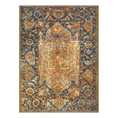 Jaheim Rust Red Nosara Indoor/Outdoor Traditional Rug