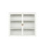 Armoire murale moderne 27,56 po à deux portes en verre avec rangement à trois niveaux pour le hall d'entrée, salle de bain, blanc-121086772