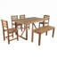 Ensemble de salle à manger d'extérieur en bois d'acacia de haute qualité pour patio et balcon, durable et élégant-605680914