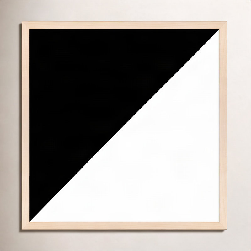 Half By Allmodern Studio - Framed Wall Art, 20" H x 20" W, Brown Framed