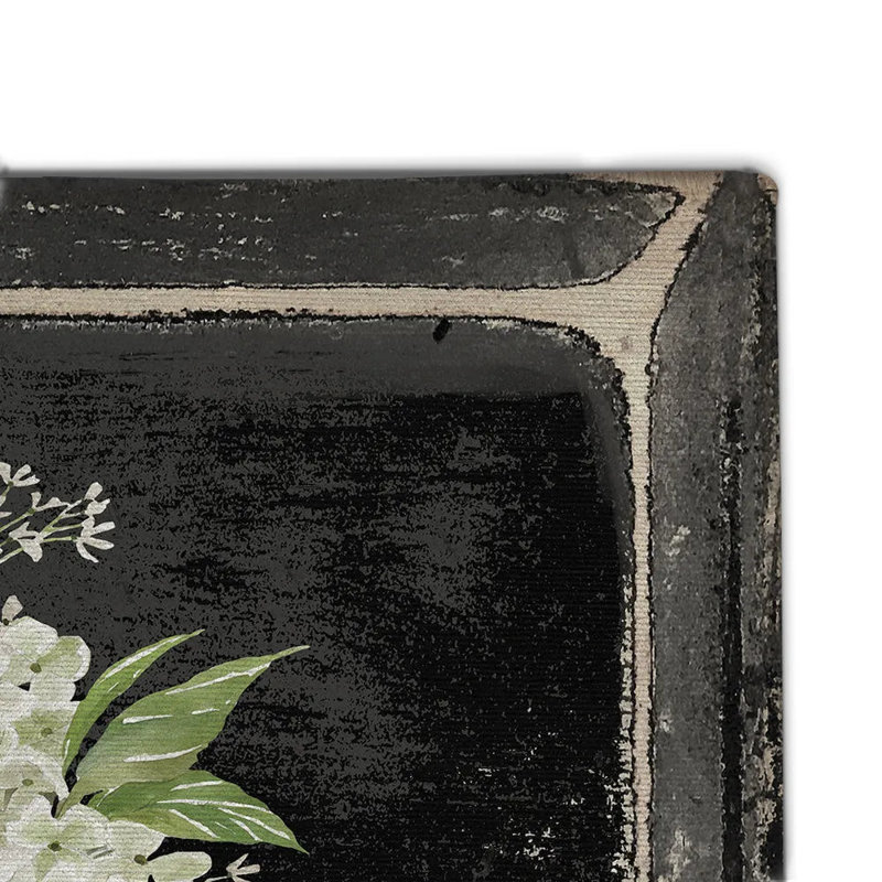 Tapis d'extérieur Moody Farmhouse Hydrangea, L 18 po x L 30 po